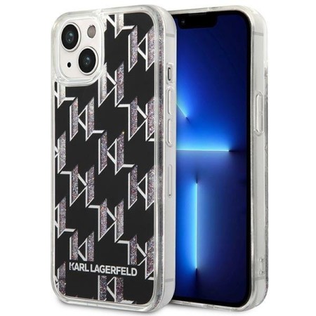 Husa pentru iPhone 15 Plus / iPhone 14 Plus - Karl Lagerfeld Hardcase Liquid Glitter (KLHCP14MLMNMK) - Monogram