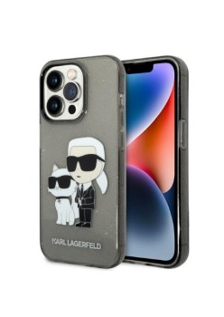 Husa pentru iPhone 14 Pro Max - Karl Lagerfeld Hardcase Glitter (KLHCP14XHNKCTGK) - KarlandChoupette