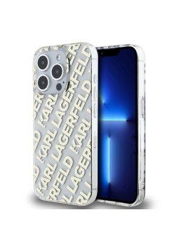 Husa pentru iPhone 15 Pro - Karl Lagerfeld IML Luxury (KLHCP15LHKFOEMD) - Gold Fullover Logo
