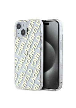 Husa pentru iPhone 15 / iPhone 14 / iPhone 13 - Karl Lagerfeld IML Luxury (KLHCP15SHKFOEMD) - Gold Fullover Logo