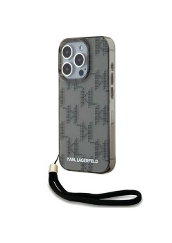 Husa pentru iPhone 15 Pro Max - Karl Lagerfeld IML Luxury (KLHCP15XHKDPNSK) - Mono KL PatternandCord