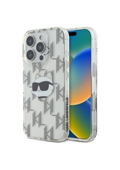 Husa pentru iPhone 16 Pro - Karl Lagerfeld IML Luxury Electroplated (KLHCP16LHKLPCHT) - Transparent Choupette Head