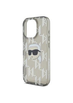 Husa pentru iPhone 16 - Karl Lagerfeld IML Luxury (KLHCP16SHKLPKHK) - Karl Head Electroplated