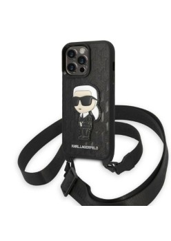 Husa iPhone 14 Pro - Karl Lagerfeld Hardcase Monogram (KLHCP14LSTKMK) - Ikonik Patch