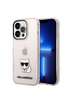 Husa iPhone 14 Pro Max - Karl Lagerfeld Hardcase Transparent (KLHCP14XCTTRI) - Choupette Body