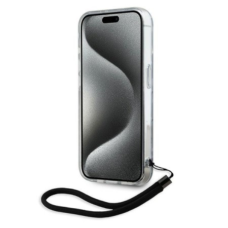 Husa iPhone 15 Pro Max - Karl Lagerfeld Hardcase (KLHCP15XHZBPKCCU) - Purple Zebra With Cord
