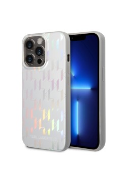 Husa iPhone 14 Pro Max - Karl Lagerfeld Hardcase Monogram (KLHCP14XLGMMSV3) - Iridescent