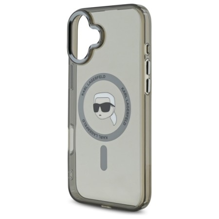 Husa pentru iPhone 16 - Karl Lagerfeld IML MagSafe (KLHMP16SHLSKIK) - Metal Karls Head