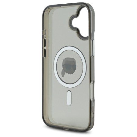 Husa pentru iPhone 16 - Karl Lagerfeld IML MagSafe (KLHMP16SHLSKIK) - Metal Karls Head