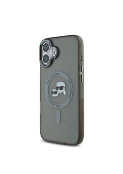 Husa pentru iPhone 16 - Karl Lagerfeld IML MagSafe (KLHMP16SHLSKCK) - Metal KarlandChoupette Head
