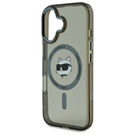 Husa pentru iPhone 16 - Karl Lagerfeld IML MagSafe (KLHMP16SHLSCHK) - Choupettes Head