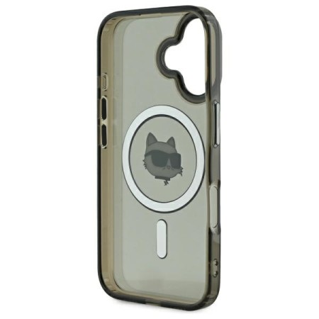 Husa pentru iPhone 16 - Karl Lagerfeld IML MagSafe (KLHMP16SHLSCHK) - Choupettes Head