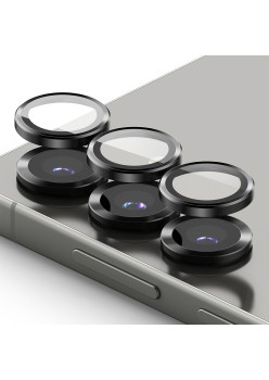 Folie Camera pentru Samsung Galaxy S25 - Ringke Camera Lens Frame Glass - Black