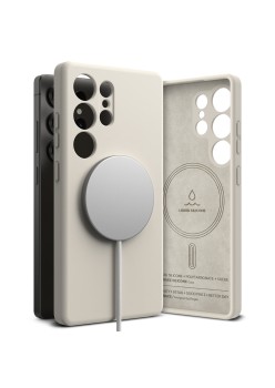 Husa pentru Samsung Galaxy S25 Ultra - Ringke Silicone Magnetic MagSafe - Stone