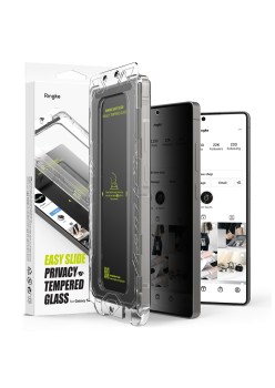 Folie pentru Samsung Galaxy S25 Ultra (set 2) - Ringke Easy Slide Privacy Tempered Glass - Black