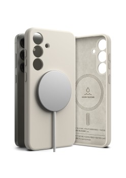 Husa pentru Samsung Galaxy S25 - Ringke Silicone Magnetic MagSafe - Stone
