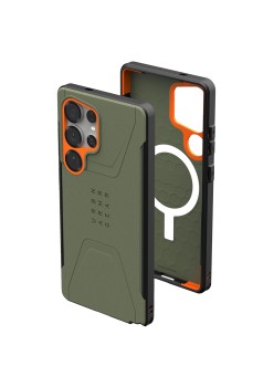 Husa pentru Samsung Galaxy S25 Ultra - UAG Civilian Pro MagSafe - Olive Drab / Orange