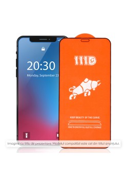 Folie pentru Honor 100 Pro - Techsuit 111D Full Cover / Full Glue Glass / 3D Curved Screen - Black