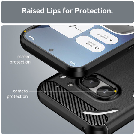 Husa Carbon pentru Nothing Phone (2a), Tech Protects, Negru