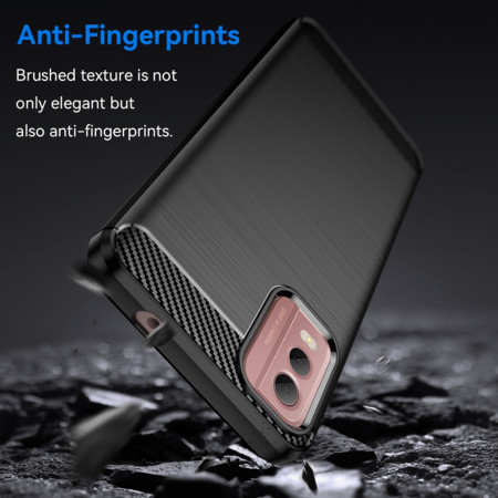 Husa Carbon pentru Nokia C32, Tech Protects, Negru