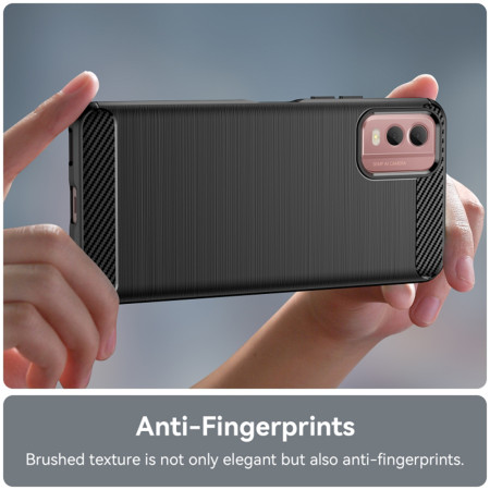 Husa Carbon pentru Nokia C32, Tech Protects, Negru