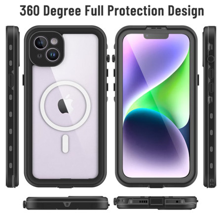 Husa pentru iPhone 14 Plus, ShellBox Waterproof IP68, Black