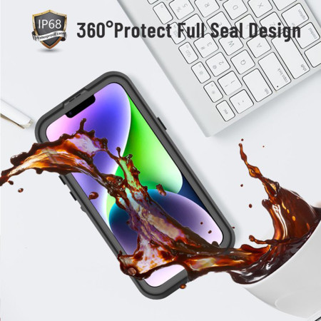 Husa pentru iPhone 14 Plus, ShellBox Waterproof IP68, Black