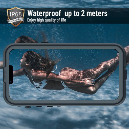 Husa pentru iPhone 14 Plus, ShellBox Waterproof IP68, Black