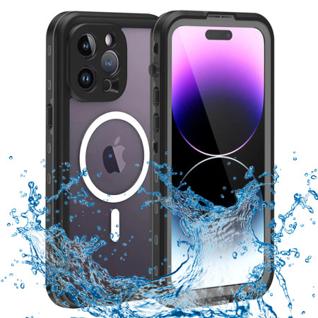 Husa pentru iPhone 14 Pro Max, ShellBox Waterproof IP68, Black