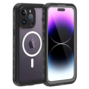 Husa pentru iPhone 14 Pro Max, ShellBox Waterproof IP68, Black
