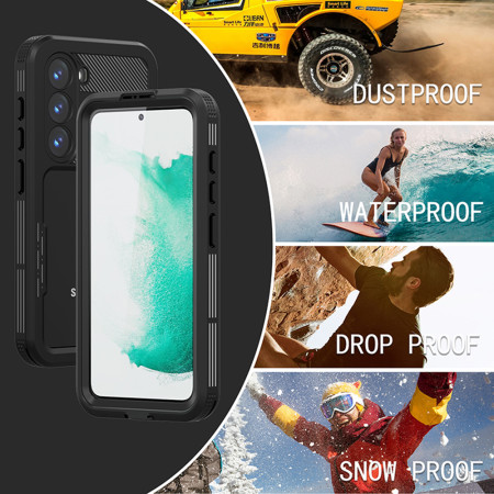 Husa pentru Samsung Galaxy S23, ShellBox Waterproof IP68, Black