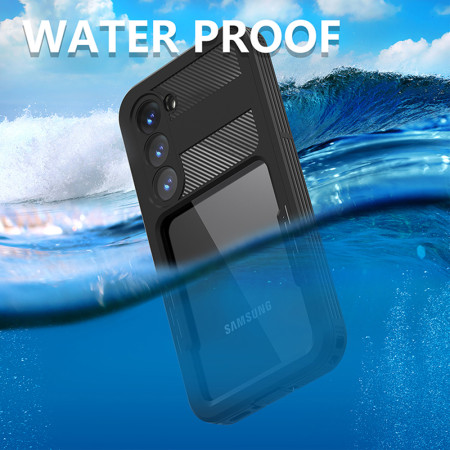 Husa pentru Samsung Galaxy S23, ShellBox Waterproof IP68, Black