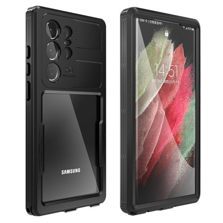 Husa pentru Samsung Galaxy S23 Ultra, ShellBox Waterproof IP68, Black