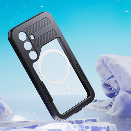Husa pentru Samsung Galaxy S24, ShellBox Waterproof IP68, Black