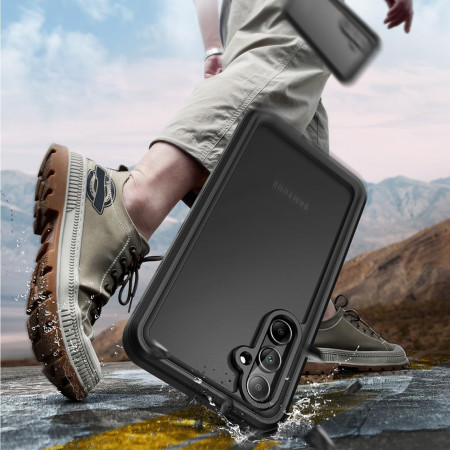 Husa pentru Samsung Galaxy A35 5G, ShellBox Waterproof IP68, Black