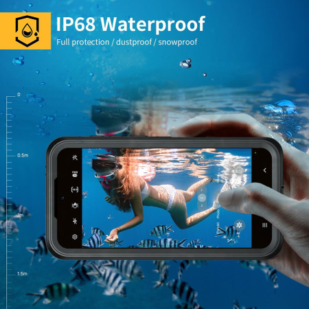 Husa pentru Samsung Galaxy A35 5G, ShellBox Waterproof IP68, Black