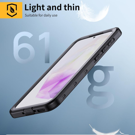 Husa pentru Samsung Galaxy A35 5G, ShellBox Waterproof IP68, Black