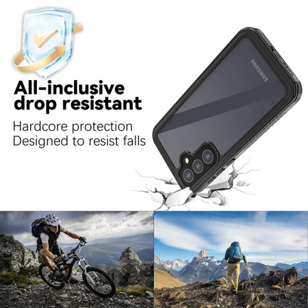 Husa pentru Samsung Galaxy A55 5G, ShellBox Waterproof IP68, Black