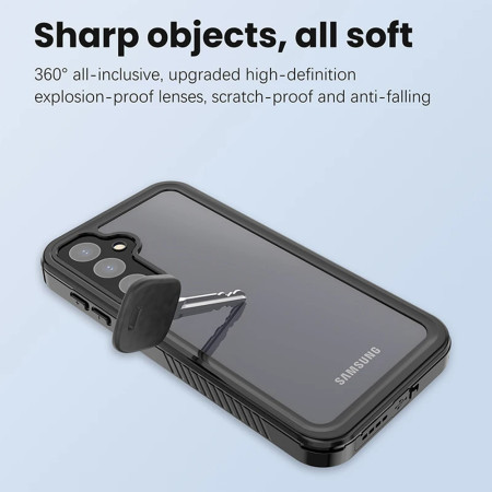 Husa pentru Samsung Galaxy A55 5G, ShellBox Waterproof IP68, Black