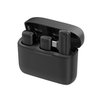 Microfon Lavaliera fara Fir, Mufa Type C (set 2) - Techsuit (LW3) - Black