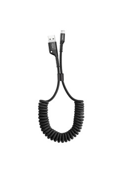 Cablu de Date USB la Lightning 2A, 1m - Baseus Fish Eye (CALSR-01) - Black