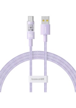Cablu USB la Type-C, Super Fast Charging 100W, 2m - Baseus Gem (P10373002511-01) - Nebula Purple