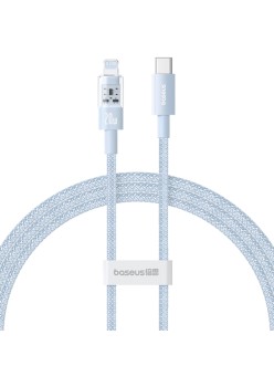 Cablu USB-C la Lightning, Fast Charging 20W, 2m - Baseus Gem (P10373001311-01) - Galaxy Blue