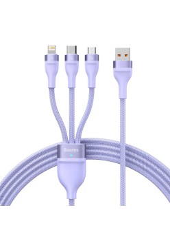 Cablu de Date 3in1, USB, 66W, 1.2m - Baseus Flash Series 2 (CASS040005) - Purple