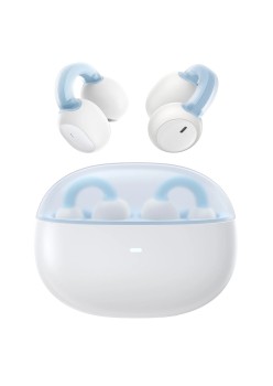 Casti Fara Fir Bluetooth 5.3, TWS, Open-Ear Clip - Baseus AirGo 1 Ring (A00069201223-00) - Stellar White