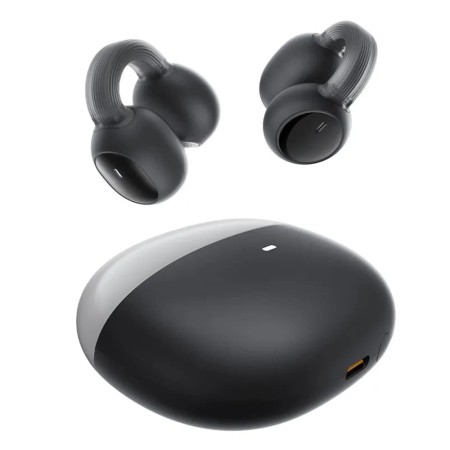 Casti Fara Fir Bluetooth 5.3, TWS, Open-Ear Clip - Baseus AirGo 1 Ring (A00069201223-00) - Stellar White
