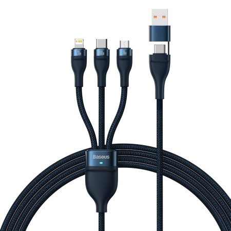 Cablu de Date cu Adaptor USB, Type-C, 100W, 1.2m - Baseus Flash Series 2 (CASS030103) - Blue