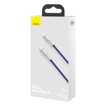 Cablu Type-C la Lightning 20W, 2m - Baseus Cafule Series (CATLJK-B05) - Purple