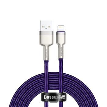Cablu de Date USB la Lightning 2.4A, 2m - Baseus Cafule (CALJK-B05) - Purple