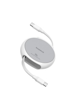 Cablu Type-C la Type-C, 100W, 1m - Baseus Pathfinder (P10368400211-00) - Moon White